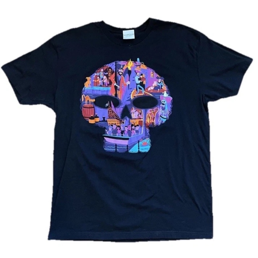 NWT WonderGround Disney Shag Pirates of the Caribbean Graphic T-Shirt Black XL